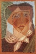 Juan Gris The fem wearing the scarf china oil painting artist